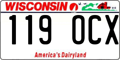 WI license plate 119OCX