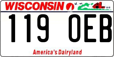 WI license plate 119OEB