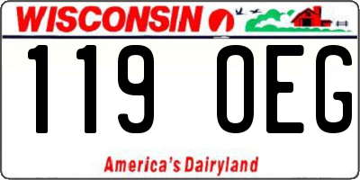 WI license plate 119OEG