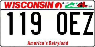 WI license plate 119OEZ
