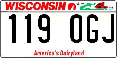 WI license plate 119OGJ