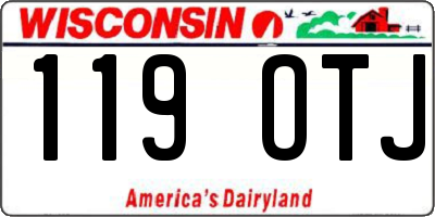 WI license plate 119OTJ