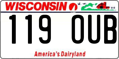 WI license plate 119OUB