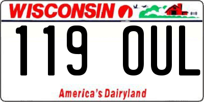 WI license plate 119OUL