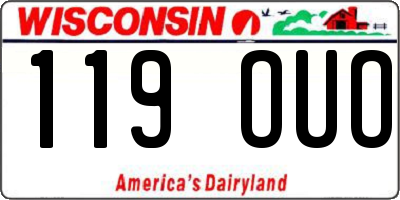WI license plate 119OUO