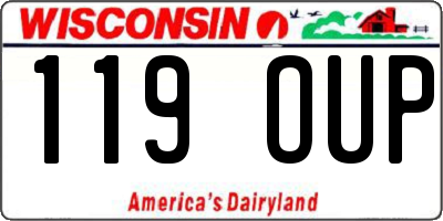 WI license plate 119OUP
