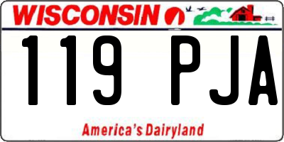 WI license plate 119PJA