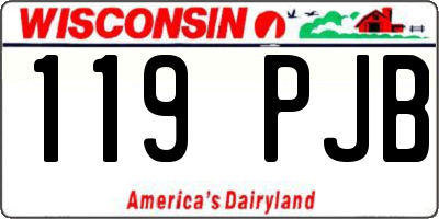 WI license plate 119PJB