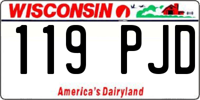 WI license plate 119PJD