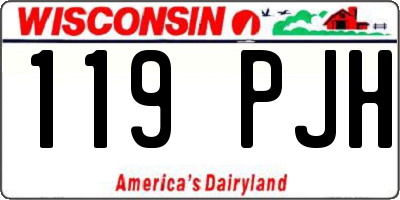 WI license plate 119PJH