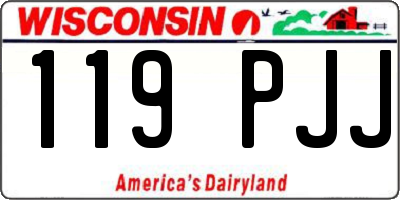 WI license plate 119PJJ
