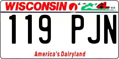 WI license plate 119PJN