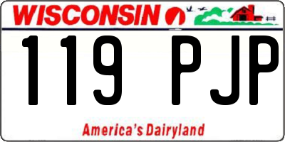WI license plate 119PJP