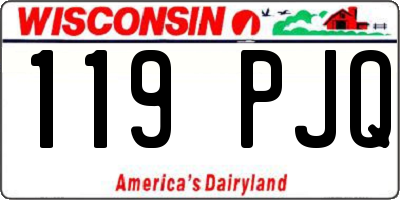 WI license plate 119PJQ