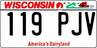 WI license plate 119PJV