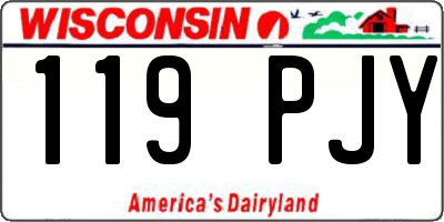 WI license plate 119PJY