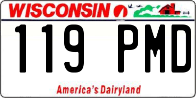 WI license plate 119PMD