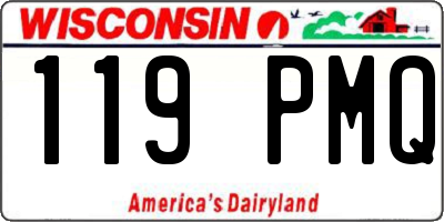 WI license plate 119PMQ