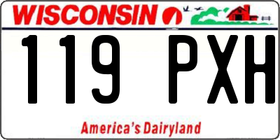 WI license plate 119PXH