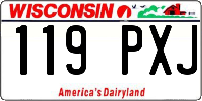 WI license plate 119PXJ