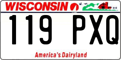 WI license plate 119PXQ