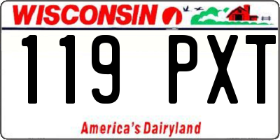 WI license plate 119PXT