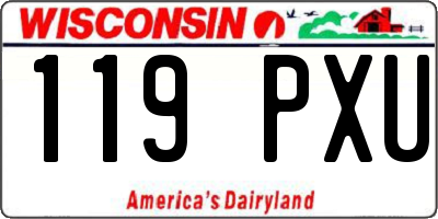WI license plate 119PXU