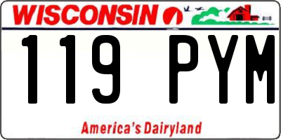 WI license plate 119PYM