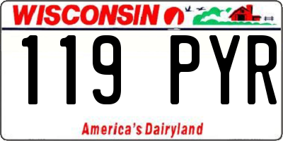 WI license plate 119PYR