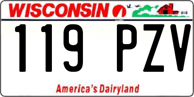 WI license plate 119PZV