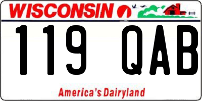 WI license plate 119QAB