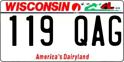 WI license plate 119QAG