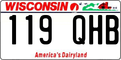 WI license plate 119QHB