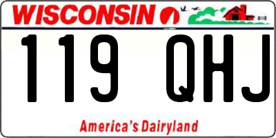 WI license plate 119QHJ