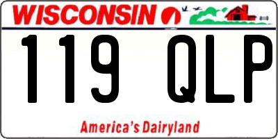 WI license plate 119QLP