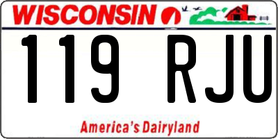 WI license plate 119RJU