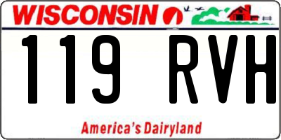 WI license plate 119RVH