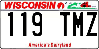 WI license plate 119TMZ