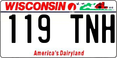 WI license plate 119TNH