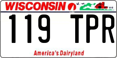WI license plate 119TPR