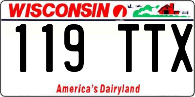 WI license plate 119TTX