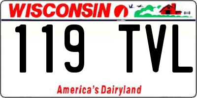 WI license plate 119TVL