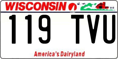 WI license plate 119TVU