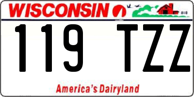 WI license plate 119TZZ