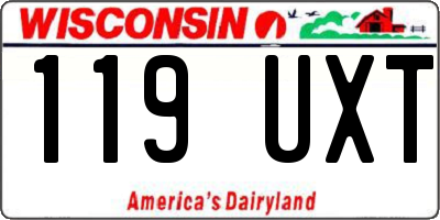 WI license plate 119UXT