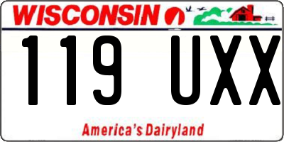WI license plate 119UXX