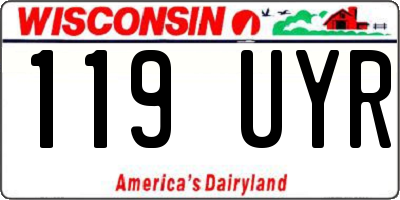 WI license plate 119UYR