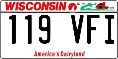 WI license plate 119VFI