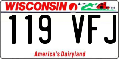 WI license plate 119VFJ