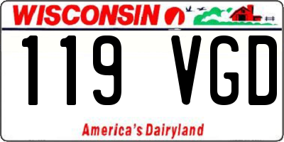 WI license plate 119VGD